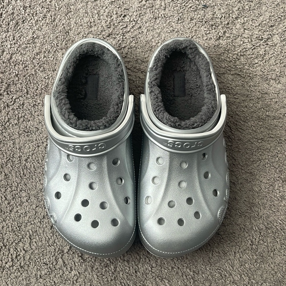 Silver Crocs